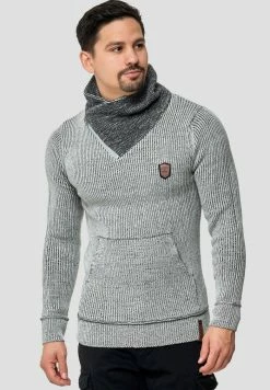 Offres 💯 INDICODE 👖 JEANS DANE - Pullover - Light Grey ❤️