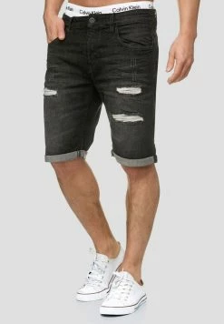 Sortie 🔔 INDICODE 👖 JEANS CUBA CADEN - Short En Jean - Black 😉