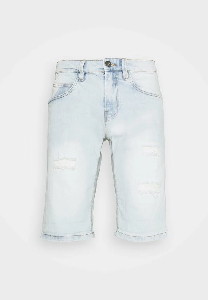 Bon marché 🛒 INDICODE 👖 JEANS KADEN HOLES - Short En Jean - Bleached Denim 👏 – Image 5