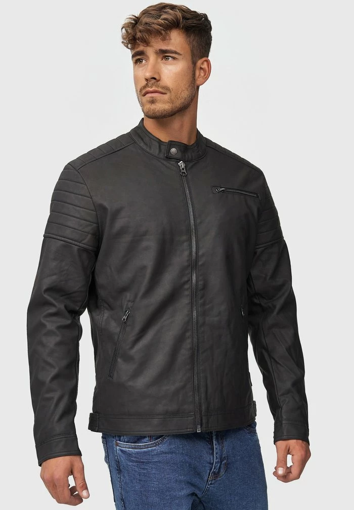 Meilleur prix 🤩 INDICODE 👖 JEANS MANUEL - Veste En Similicuir - Black 😍 – Image 3