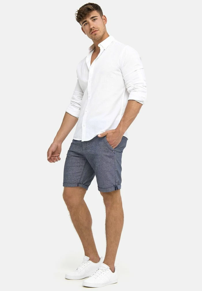 Promo ✔️ INDICODE 👖 JEANS CASUAL FIT - Short - Blue Denim 🔥 – Image 2