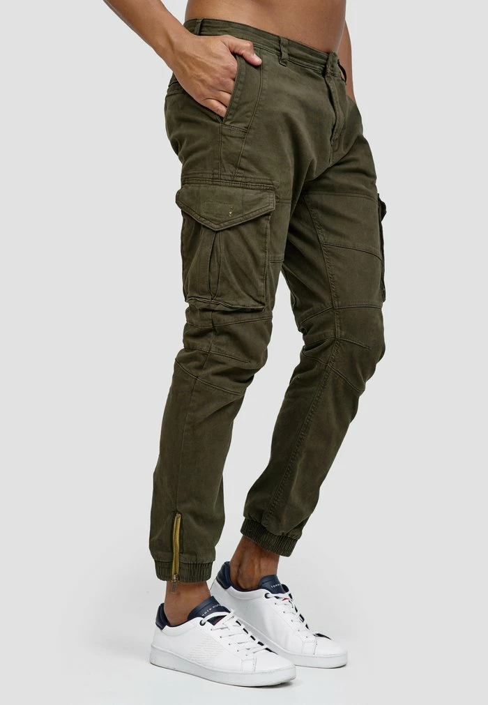 Nouveau 🧨 INDICODE 👖 JEANS HAWKINS - Pantalon Cargo - Forest 🤩 – Image 4