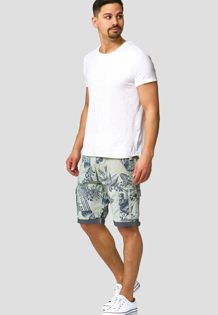 Promo ❤️ INDICODE 👖 JEANS ALBERT - Short - Turquoise 💯 – Image 2