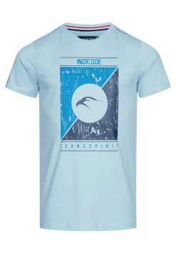 Grosses soldes 💯 INDICODE 👖 JEANS LEONARDO - T-shirt Imprimé - Blue Wave ✔️