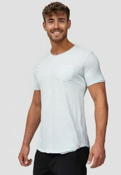 Sortie 😍 INDICODE 👖 JEANS WILBUR - T-shirt Imprimé - Light Blue 🔔