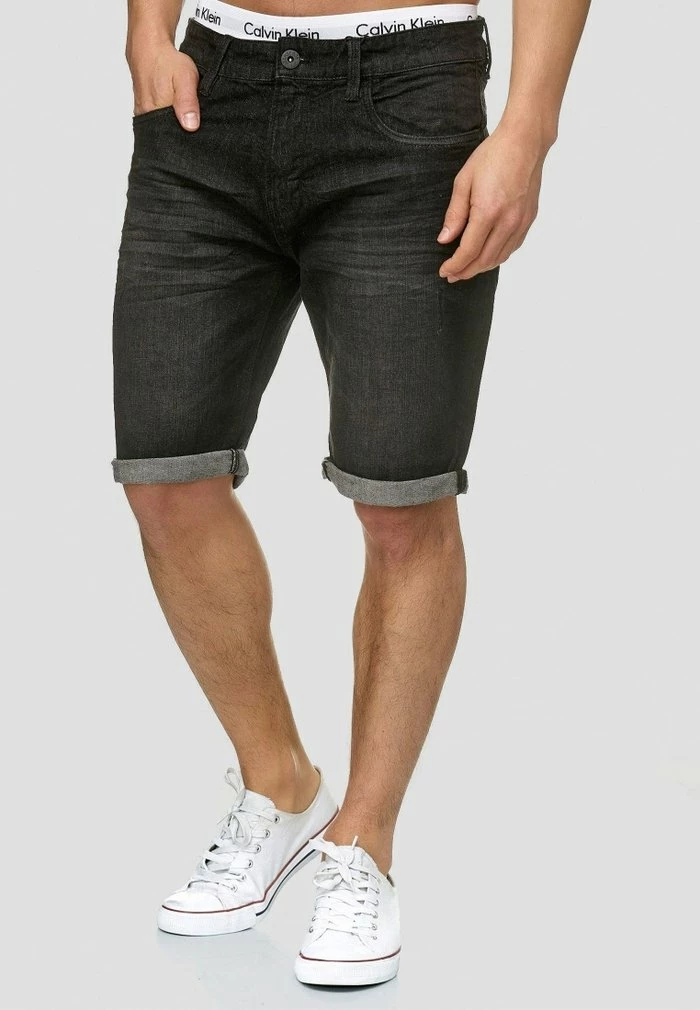 Sortie 👏 INDICODE 👖 JEANS CUBA - Short En Jean - Black 🔥