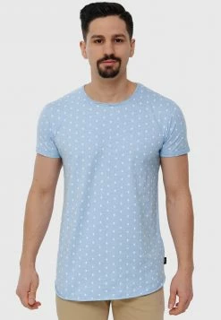 Nouveau 🌟 INDICODE 👖 JEANS T-shirt Imprimé - Blue Wave 😀